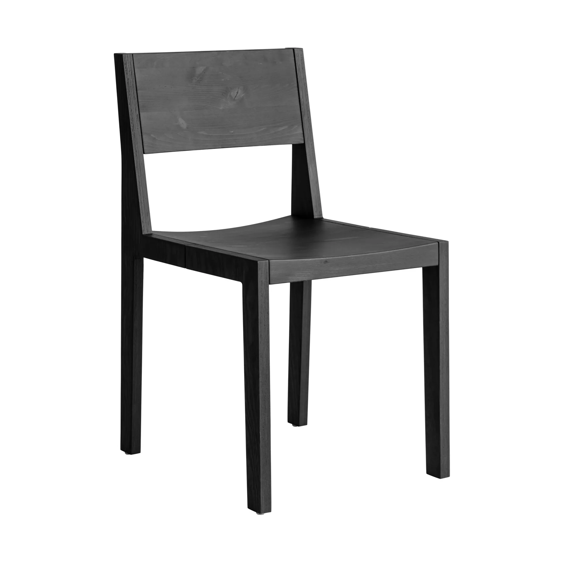 016 Maasto Dining Chair stol, Svartbetsad furu Vaarnii