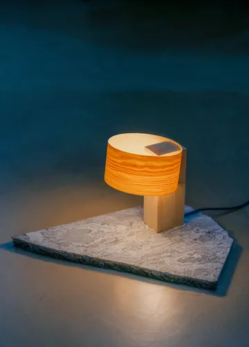 018 Hoop Table Lamp bordslampa - Matt oljevaxad furu, 23 cm - Vaarnii