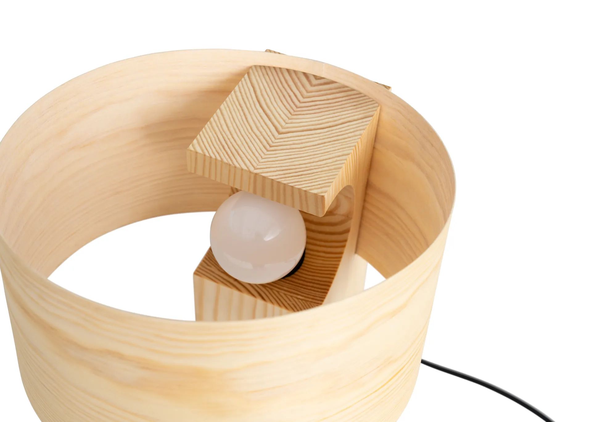 018 Hoop Table Lamp bordslampa, Matt oljevaxad furu, 34 cm Vaarnii