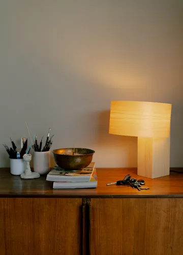 018 Hoop Table Lamp bordslampa - Matt oljevaxad furu, 34 cm - Vaarnii