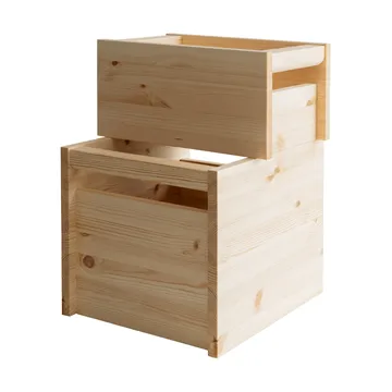 020 Koppa Crate förvaringslåda - Oljevaxad furu, large 38x43x36 cm - Vaarnii
