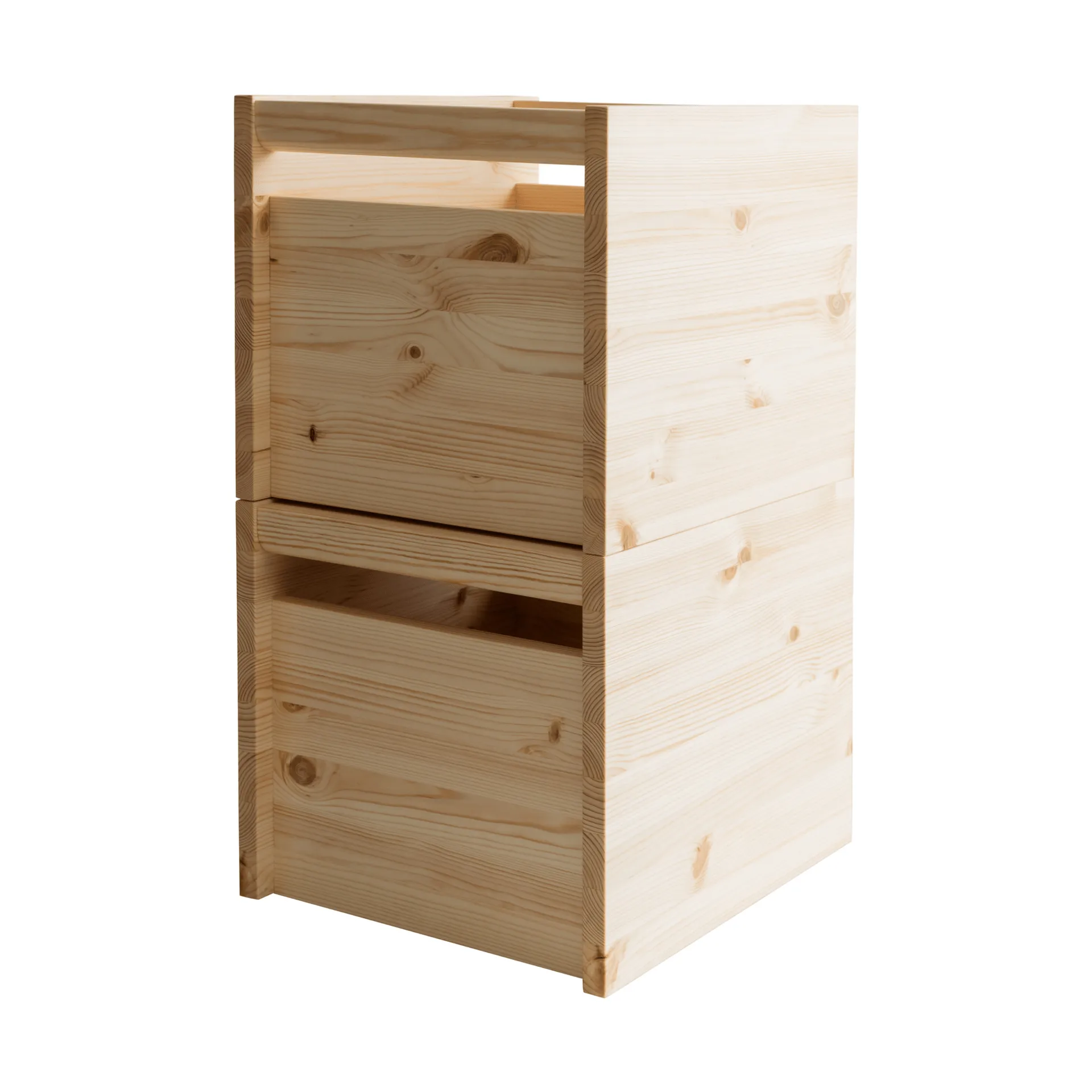 020 Koppa Crate förvaringslåda, Oljevaxad furu, large 38x43x36 cm Vaarnii
