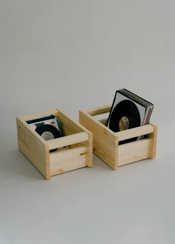 020 Koppa Crate förvaringslåda - Oljevaxad furu, small 29x43x22 cm - Vaarnii