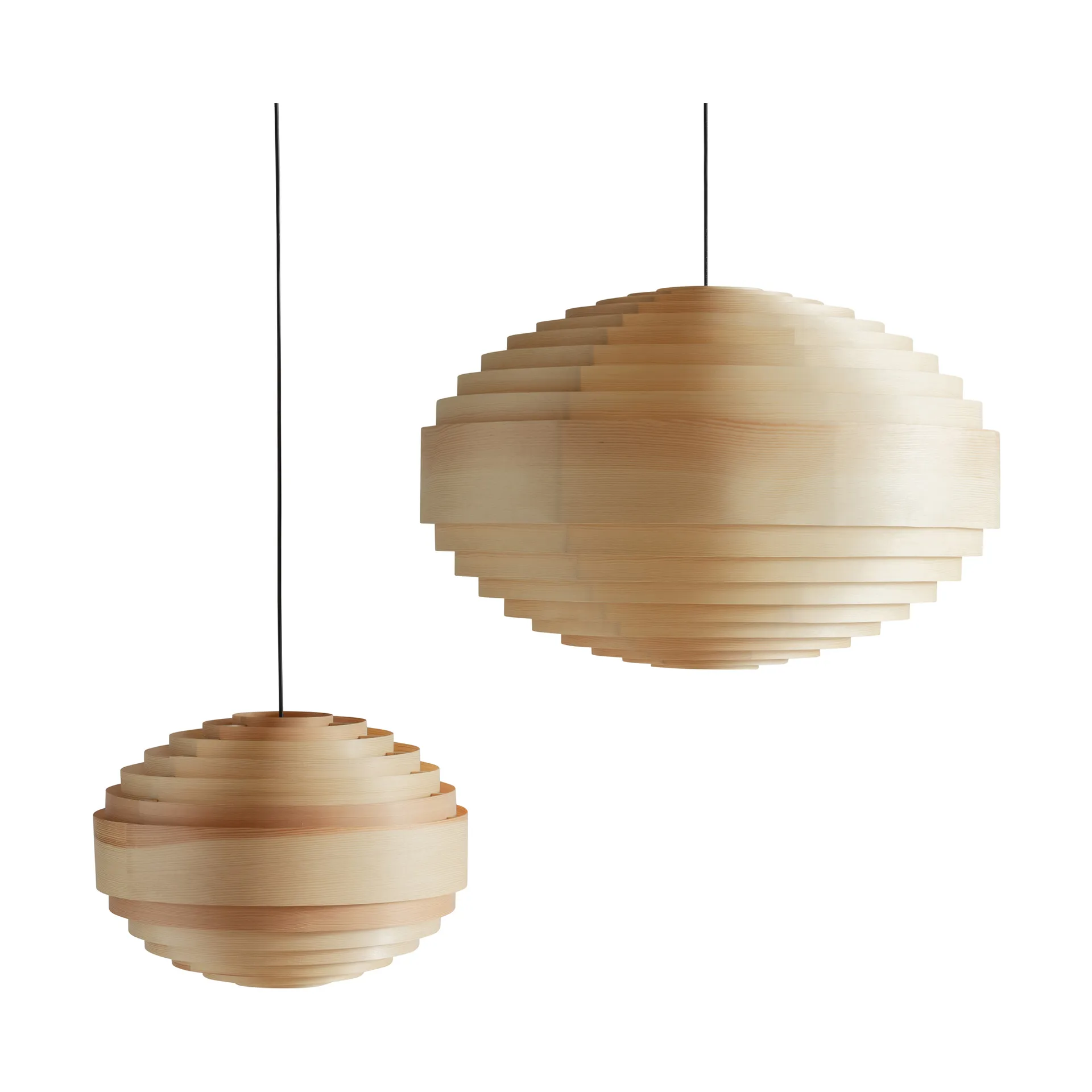 1002 Hans Pendant pendel, Matt oljevaxad furu, XL Ø70 cm Vaarnii