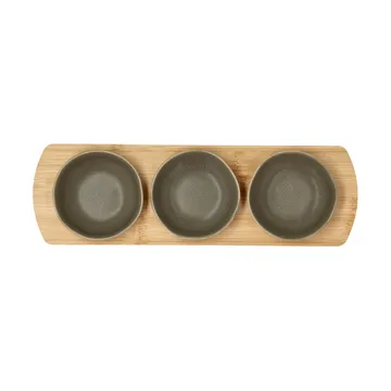 Shoku bambubricka med 3 skålar - Warm Brown - Villa Collection