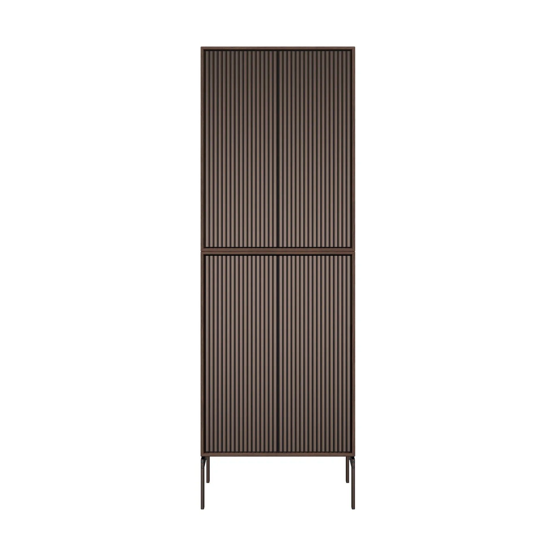 Vipp Cabinet H4 skåp med ben, Dark oak, doors Vipp