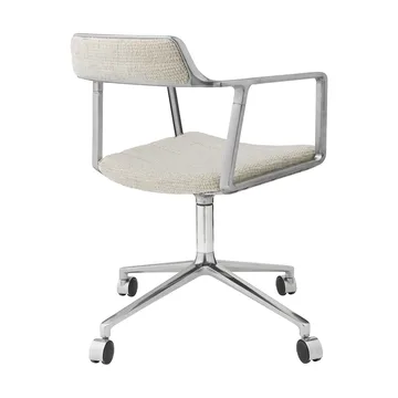 Vipp452 Swivel kontorsstol med hjul - Wavy off white-light grey-pol. aluminium - Vipp