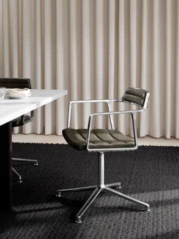 Vipp452 Swivel kontorsstol - Pol. aluminium-bosco green - Vipp
