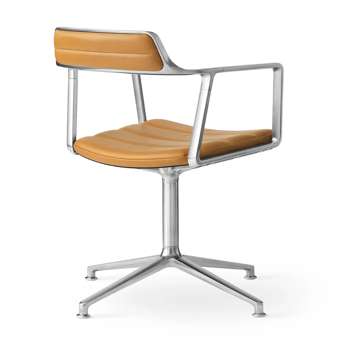 Vipp452 Swivel kontorsstol, Pol. aluminium-sand leather Vipp