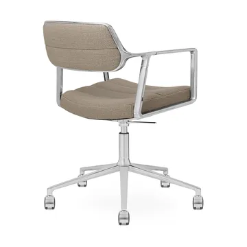 Vipp453+ Swivel kontorsstol med hjul - Pol. aluminium-dark sand - Vipp