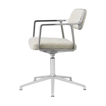 Vipp453+ Swivel kontorsstol - Wavy off white-light grey-pol. aluminium - Vipp
