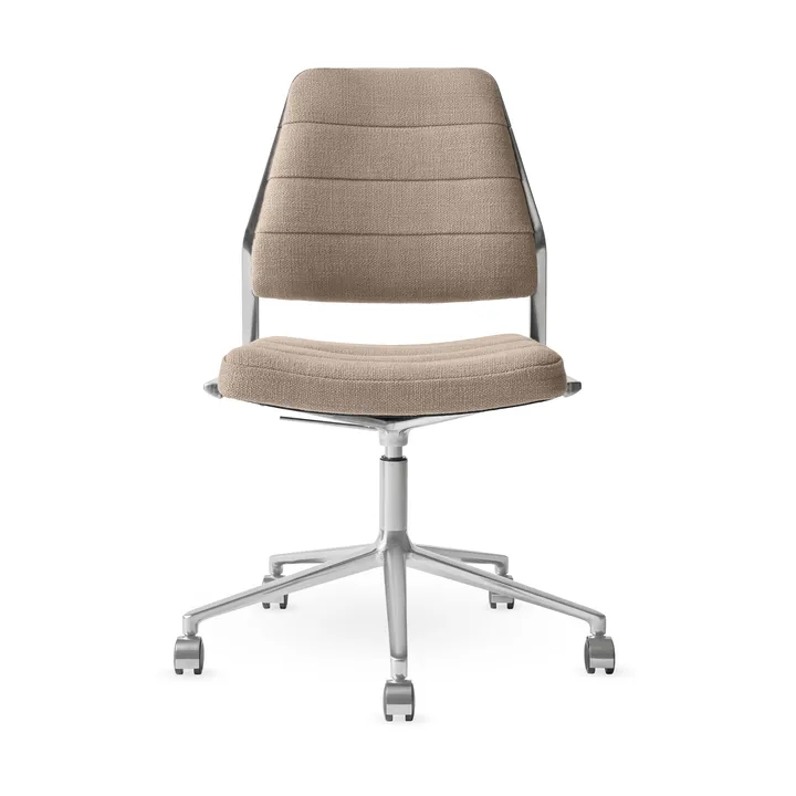 Vipp454+ Swivel chair kontorsstol med hjul - Tide dark sand-polished aluminium - Vipp