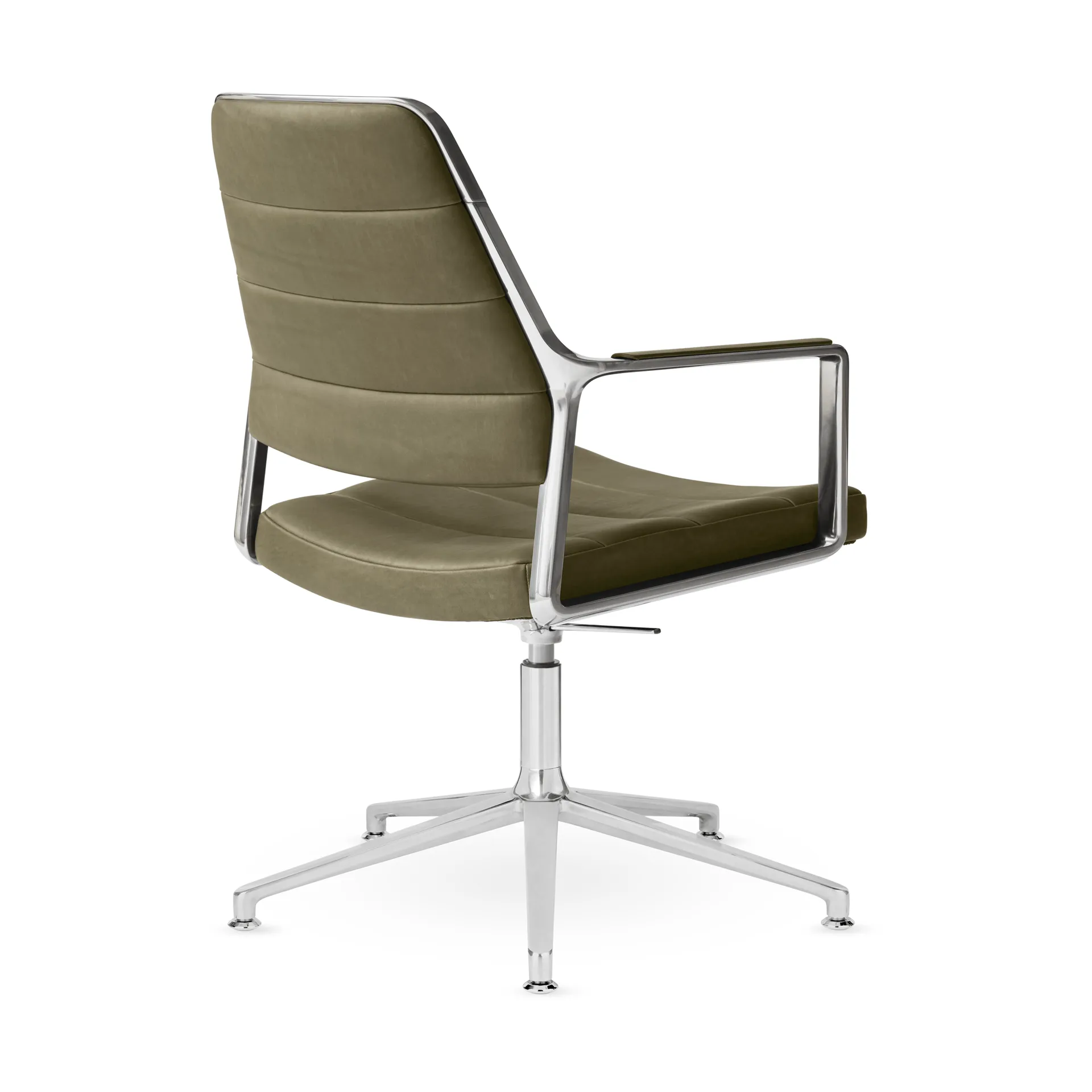Vipp455+ Swivel chair kontorsstol, Bosco leather-polished aluminium Vipp