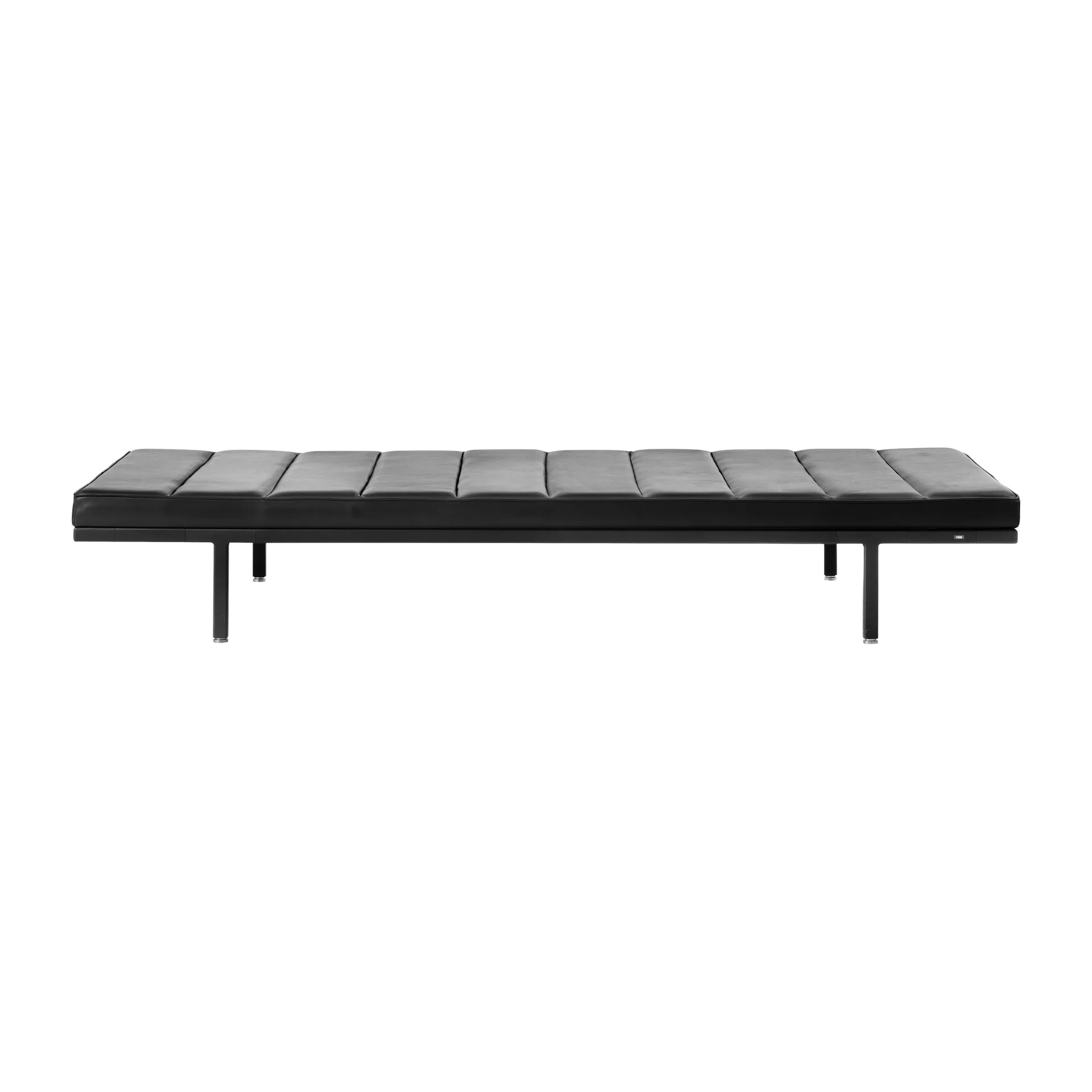 Vipp461 dagbädd 200x85x31,5 cm, Black aluminium-black leather Vipp