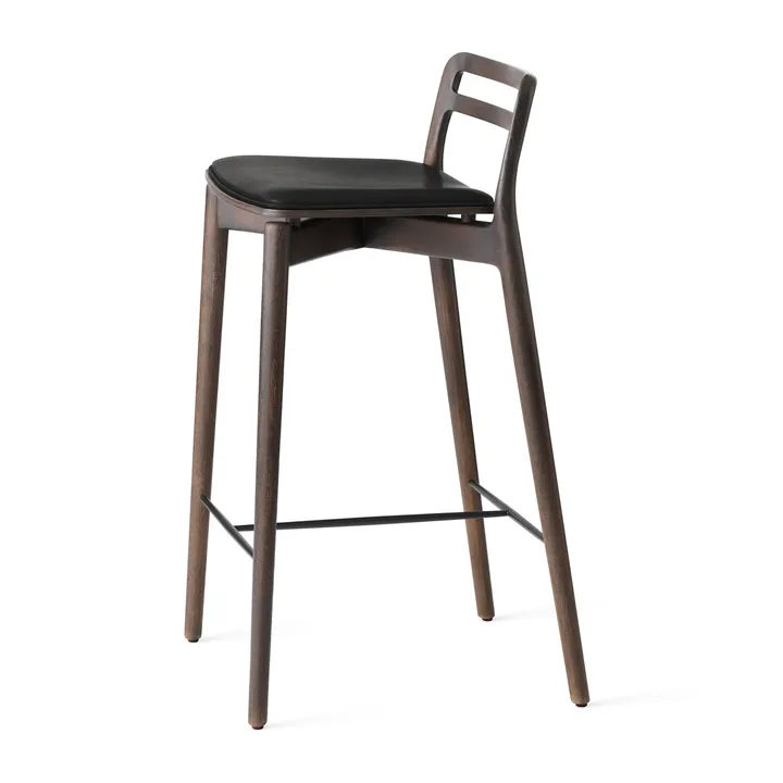Vipp484 Cabin counter barstol 83 cm - Dark oak-black leather - Vipp