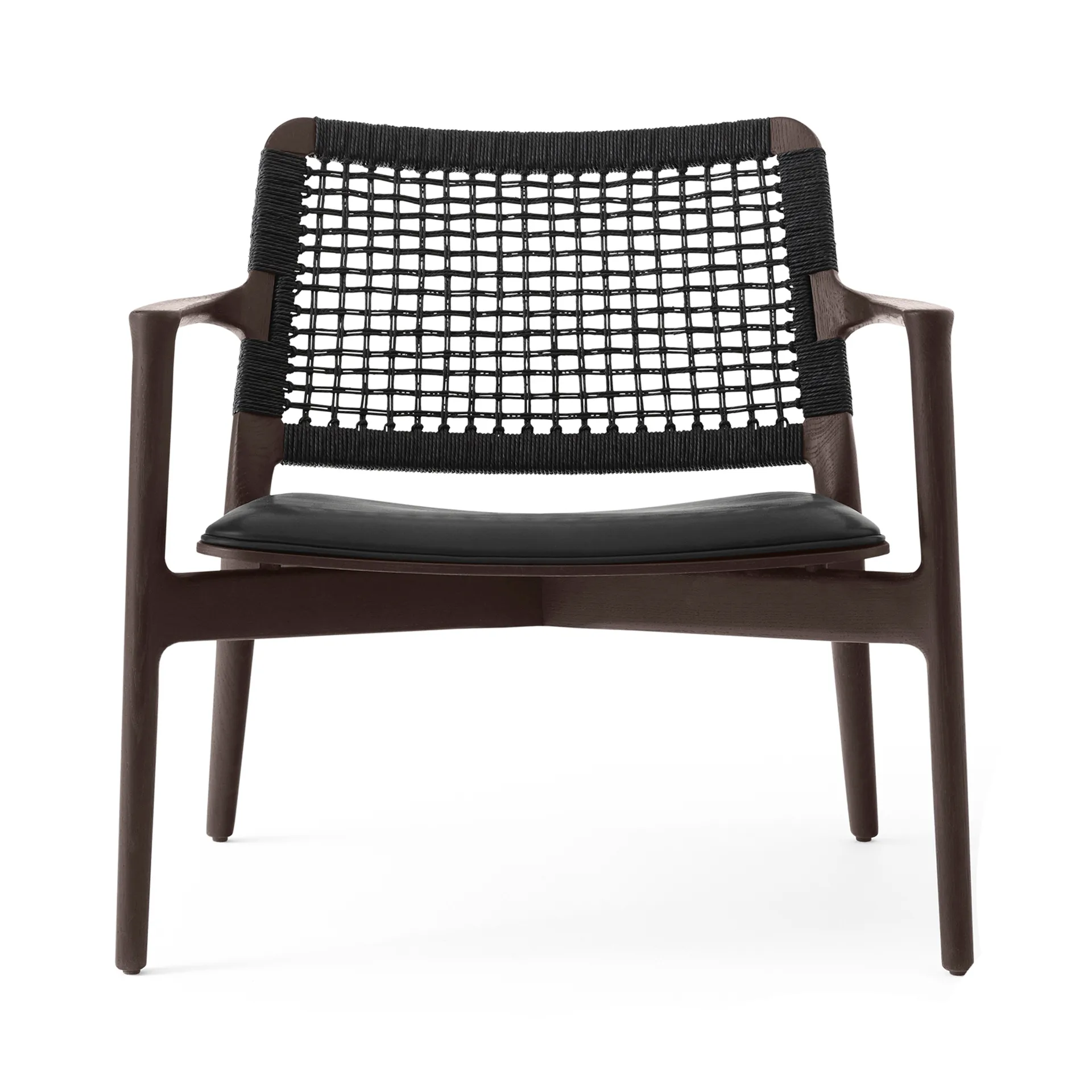 Vipp488 Cabin loungefåtölj, Dark oak-black leather Vipp