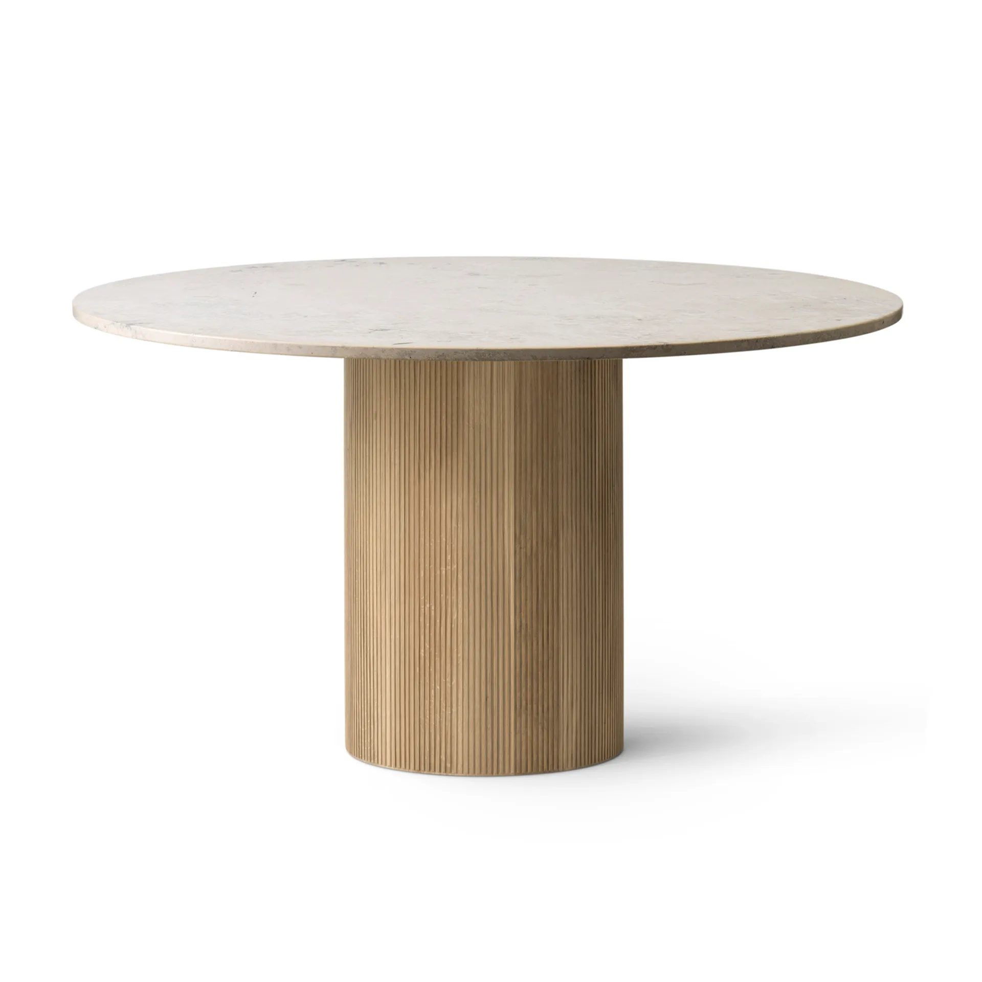 Vipp494 Cabin matbord Ø130 cm, Light Jura marble-light oak Vipp
