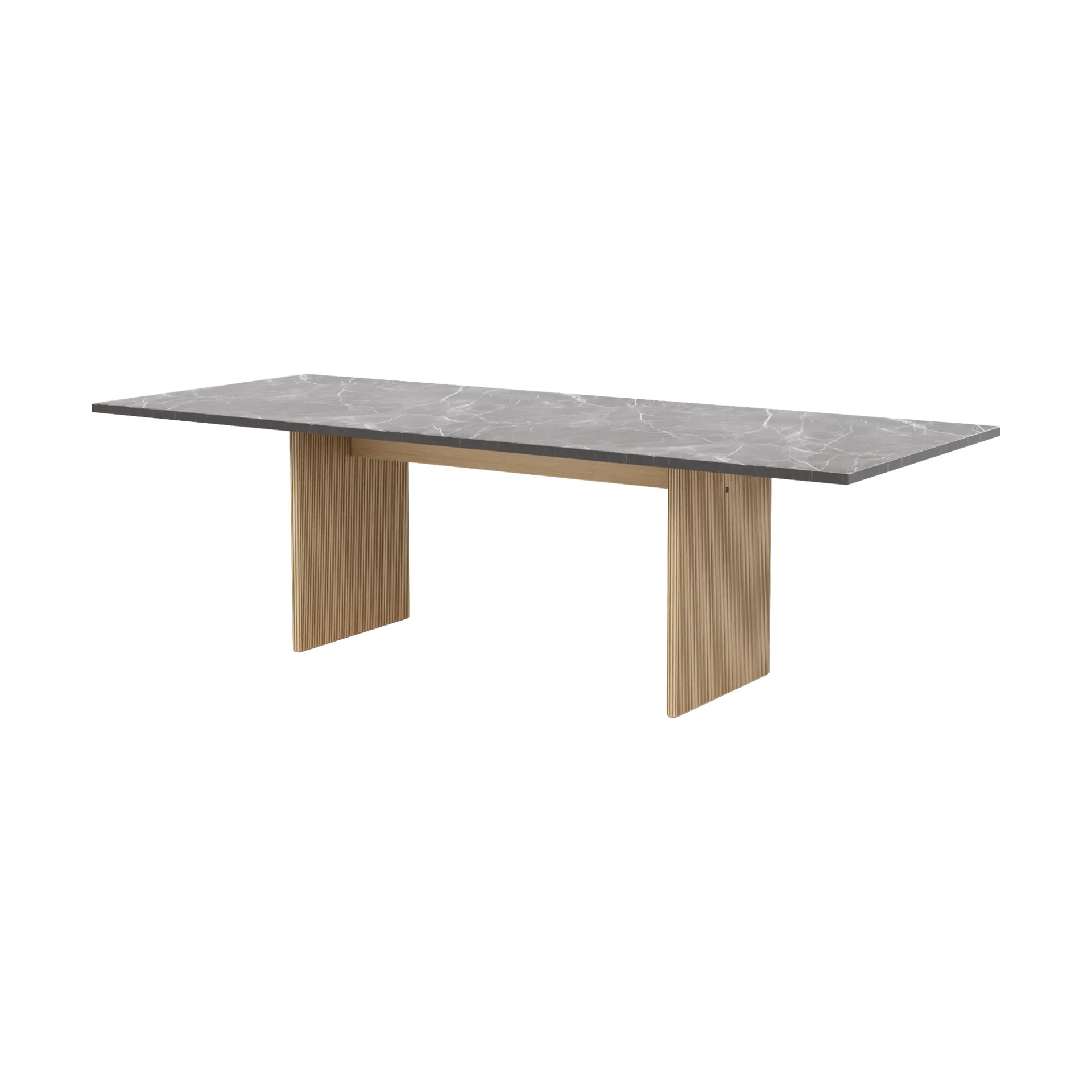 Vipp496 Cabin square bord, Pietra Grey-light oak, 250x100x74 cm Vipp