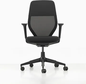 ACX Light kontorsstol justerbara armstöd mjuka hjul broms - Nero-deep black - Vitra