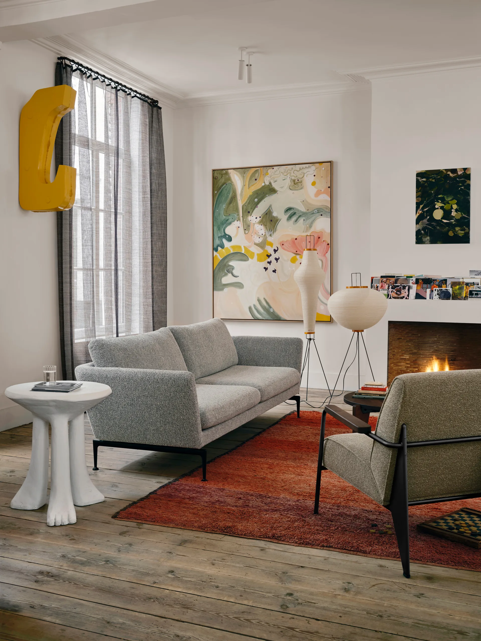 Akari 14A golvlampa 158 cm, Vit Vitra