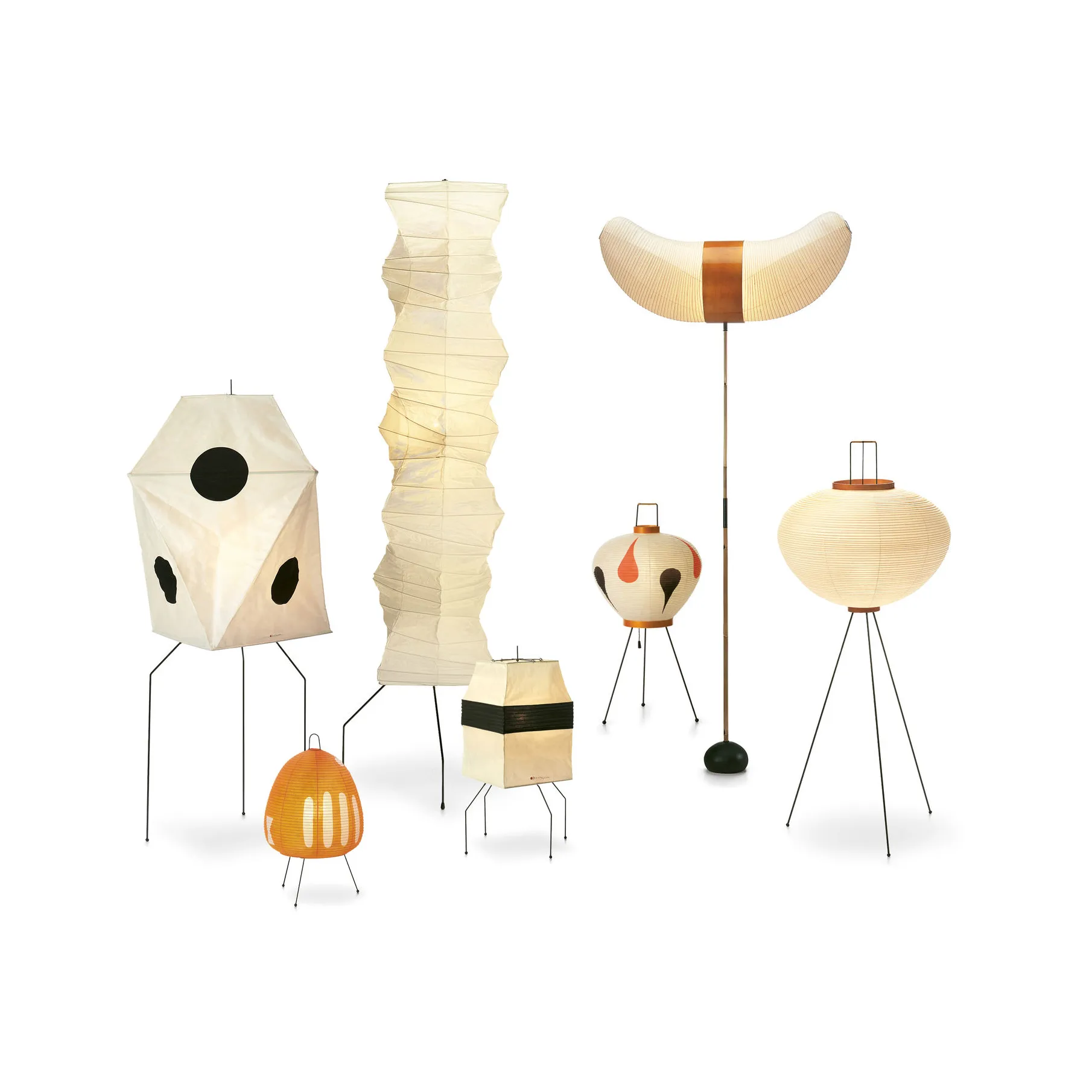 Akari 1AY bordslampa, Gul Vitra