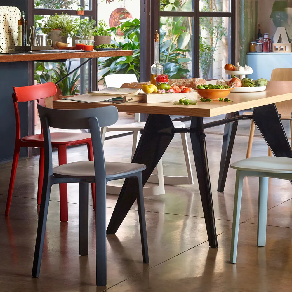 All Plastic Chair stol, Graphic grey-Two tone Vitra