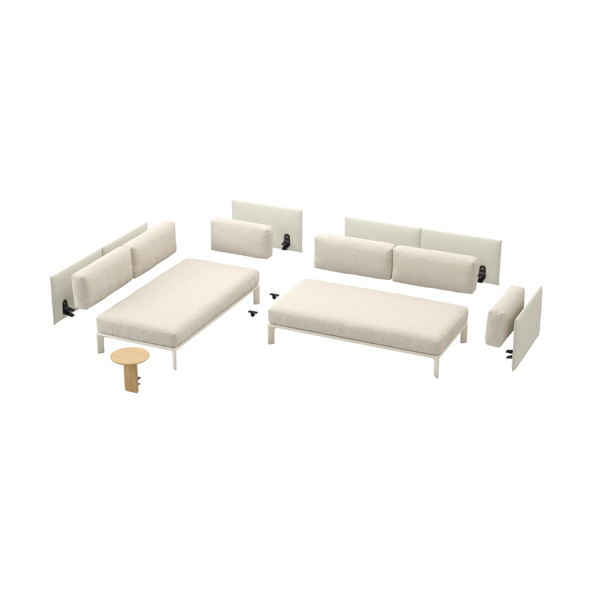 Anagram soft modulsoffa - Nubia 01 Ivory Pearl-chalk Vitra