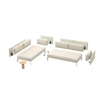 Anagram soft modulsoffa - Nubia 01 Ivory Pearl-chalk - Vitra