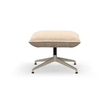 Bascule Ottoman fotpall - Iroko cream-aluminium/chalk 4-star base - Vitra