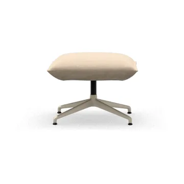 Bascule Ottoman fotpall - Iroko cream-aluminium/chalk 4-star base - Vitra