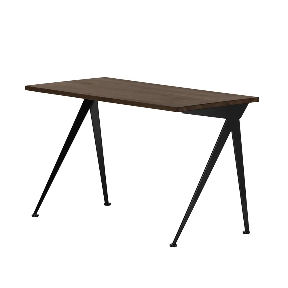 Compas Direction skrivbord, Dark oak-Deep black Vitra