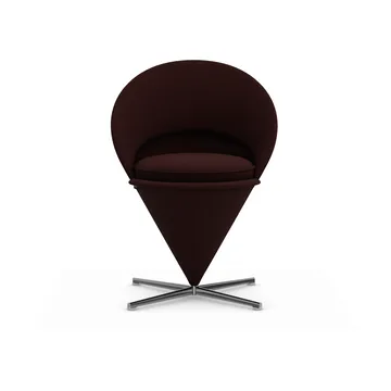 Cone Chair stol - Cento dark red melange-rostfritt stål - Vitra
