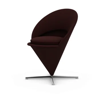 Cone Chair stol - Cento dark red melange-rostfritt stål - Vitra