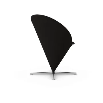 Cone Chair stol - Cento truffle/black-rostfritt stål - Vitra