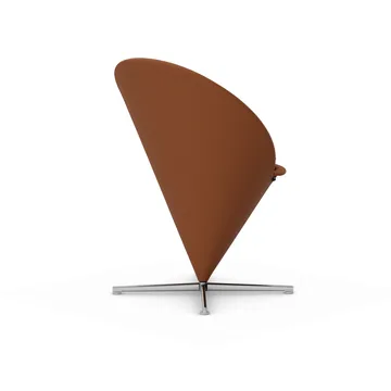Cone Chair stol - Leather premium F cognac-rostfritt stål - Vitra