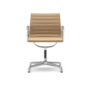 EA 103 stol med armstöd polerat kromstativ - Papyrus (filttassar) - Vitra
