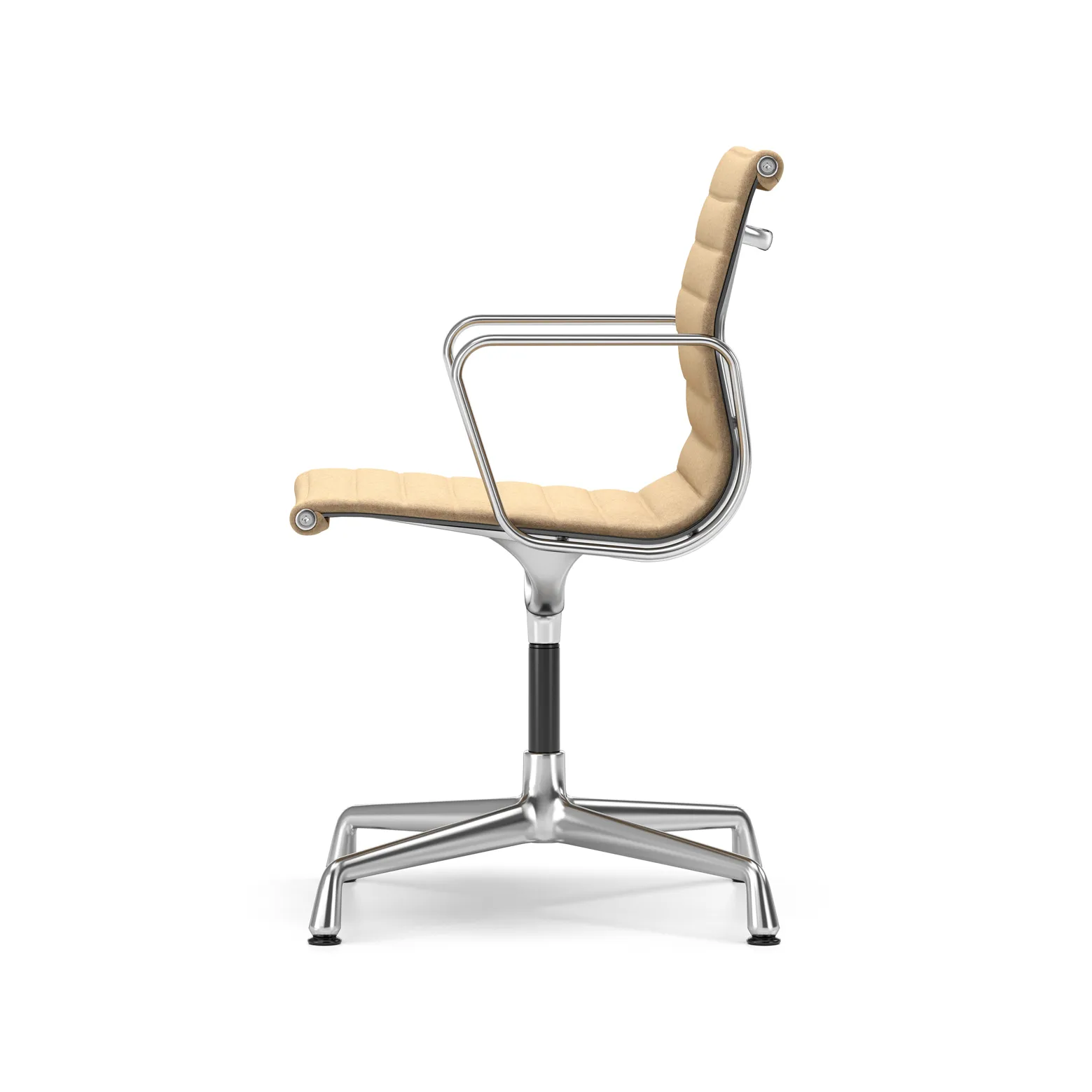 EA 103 stol med armstöd polerat kromstativ, Papyrus (filttassar) Vitra