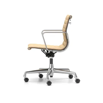 EA 118 stol höj- och sänkbar polerat krom - Cosy Papyrus mjuka hjul broms - Vitra