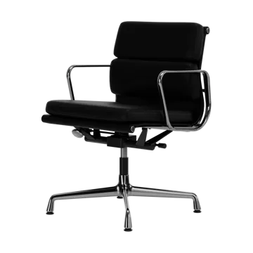 EA 231 Soft Pad Chair kontorsstol felt glides - 66 nero leather L20-chrome - Vitra