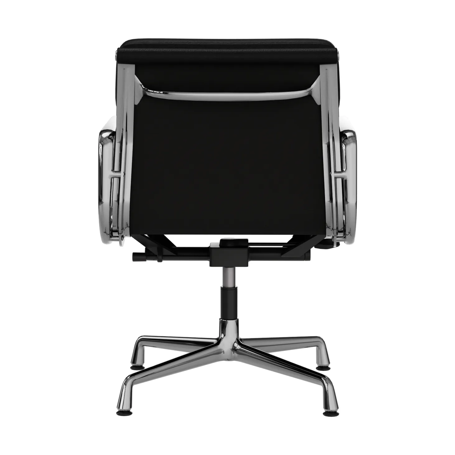 EA 231 Soft Pad Chair kontorsstol felt glides, 66 nero leather L20-chrome Vitra