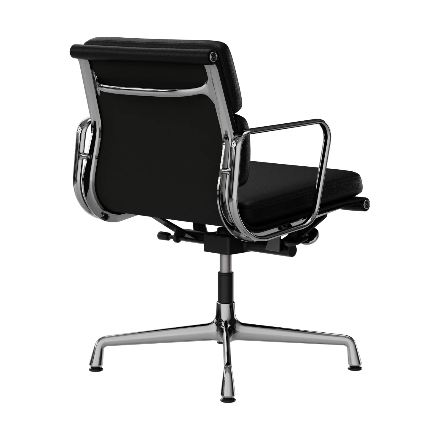 EA 231 Soft Pad Chair kontorsstol felt glides, 66 nero leather L20-chrome Vitra