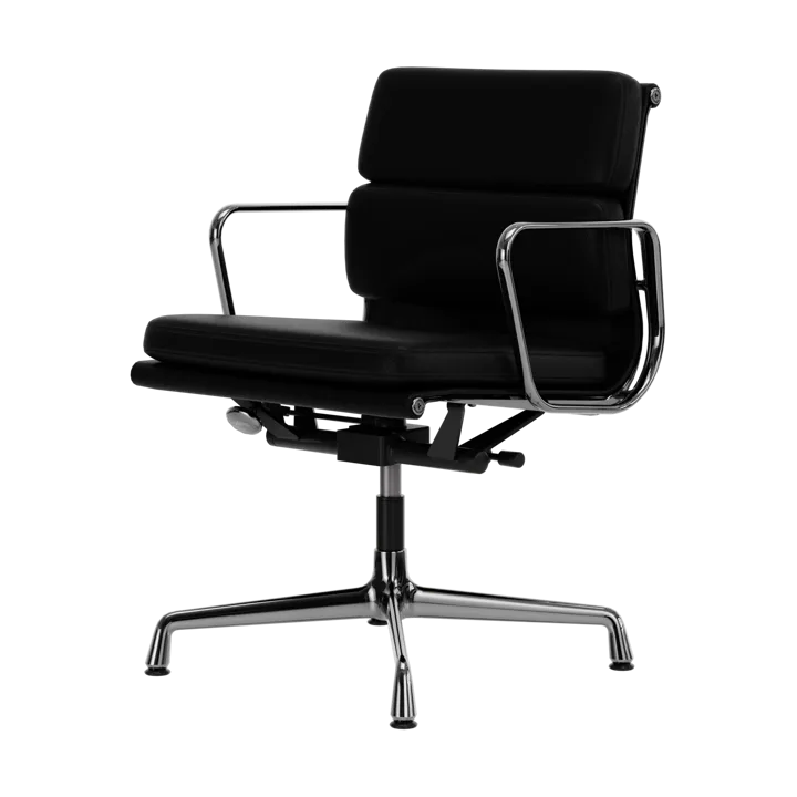 EA 231 Soft Pad Chair kontorsstol felt glides - 66 nero leather L20-polished - Vitra