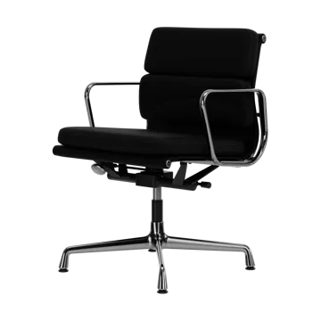 EA 231 Soft Pad Chair kontorsstol felt glides - 66 nero leather L50-chrome - Vitra