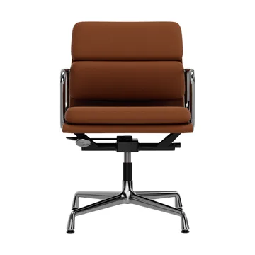 EA 231 Soft Pad Chair kontorsstol felt glides - 97 cognac leather L50-chrome - Vitra