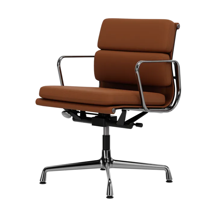 EA 231 Soft Pad Chair kontorsstol felt glides - 97 cognac leather L50-polished - Vitra