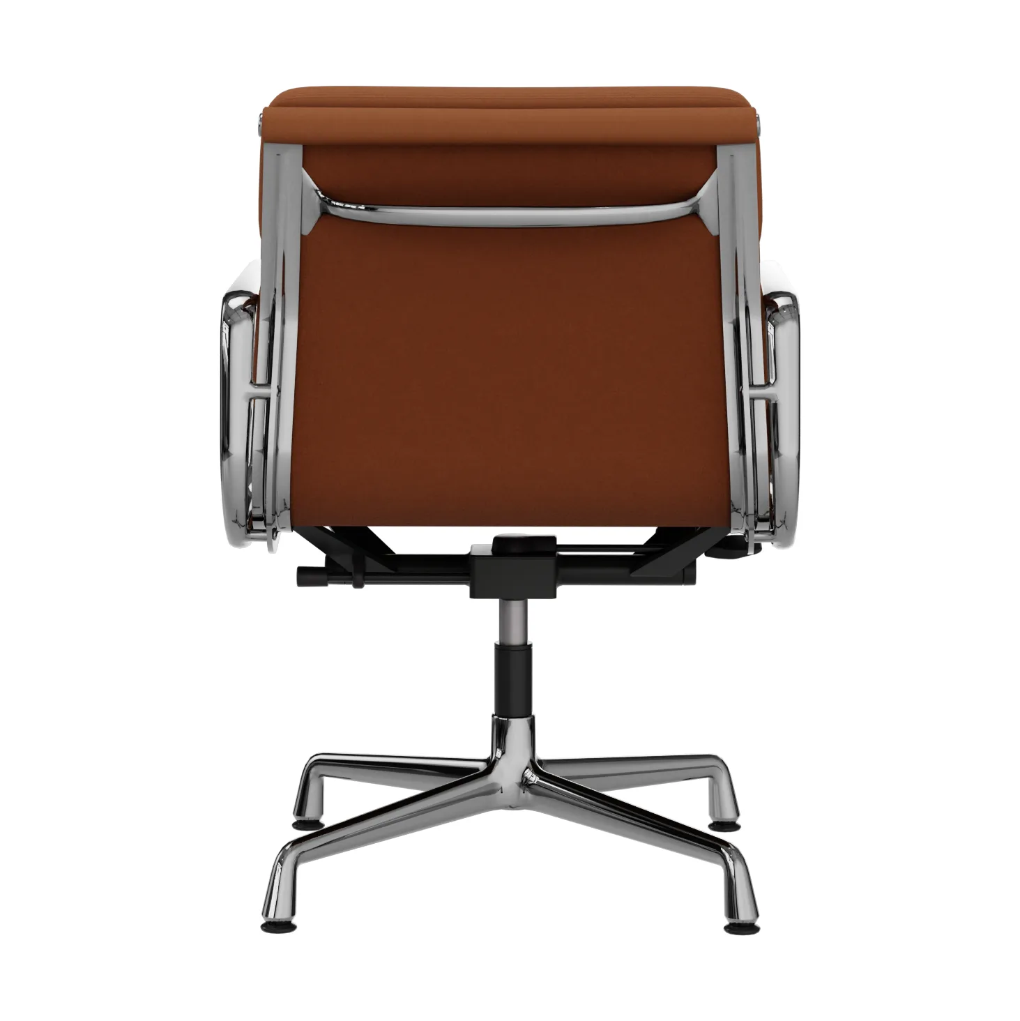 EA 231 Soft Pad Chair kontorsstol felt glides, 97 cognac leather L50-polished Vitra