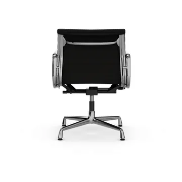 EA132 Aluminium Chair kontorsstol felt glides - 66 nero leather L20-chrome - Vitra