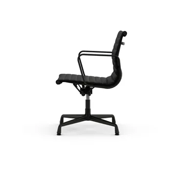 EA132 Aluminium Chair kontorsstol felt glides - 66 nero leather L20-deep black - Vitra