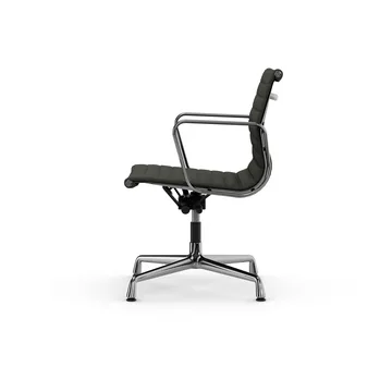 EA132 Aluminium Chair kontorsstol felt glides - 69 umbra grey leather L50-polished - Vitra