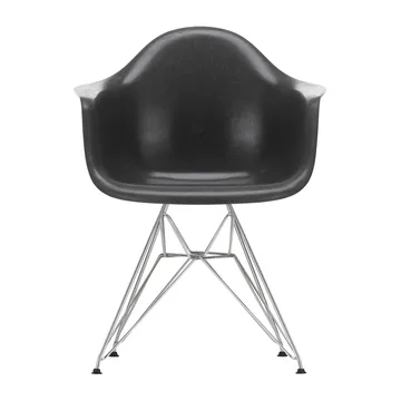 Eames fiberglass armchair DAR karmstol - Elephant hide grey-Chrome - Vitra